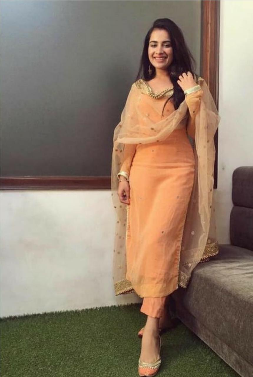Expensive | $48 - $60 - Light Orange Straight Heavy Net Salwar Kameez and Light  Orange Straight Heavy Net Salwar Suits online shopping